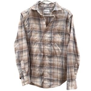 Goodfellow & Co Mens Plaid Flannel Button Down Shirt Long Sleeve Size S